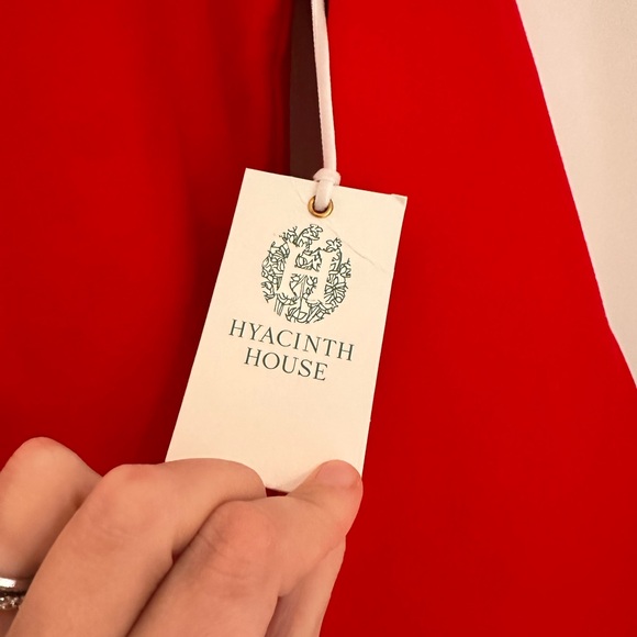 Tuckernuck Hyacinth House Elegant Red and Pink Metallic Fringe Tiered Dress - Picture 6 of 12